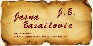Jasna Basailović vizit kartica